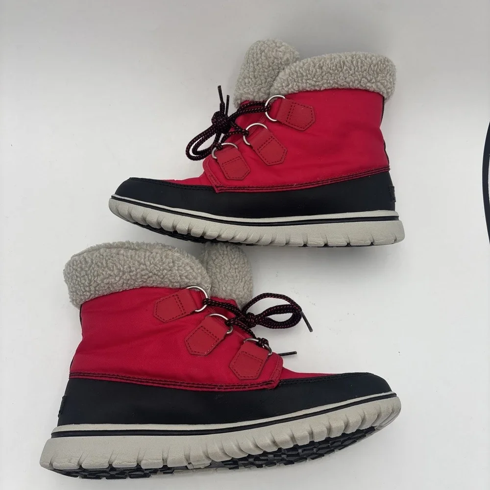 Sorel Boots Carnival Red Outdoors Fleece Waterproof Winter Rain Snow Boots‎ 8
